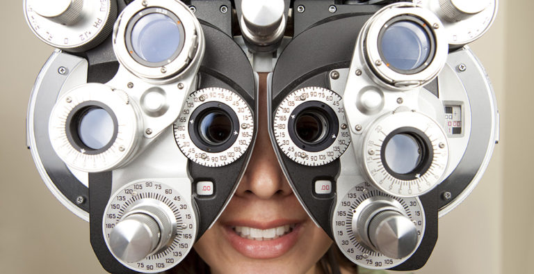 optometrist diopter with female smiling and fisheye lens - Kirby Eye ...